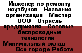 Инженер по ремонту ноутбуков › Название организации ­ Мастер, ООО › Отрасль предприятия ­ Сотовые, беспроводные технологии › Минимальный оклад ­ 80 000 - Все города Работа » Вакансии   . Мурманская обл.,Оленегорск г.